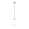 Z-Lite Margo 1 Light Pendant, Polished Nickel & White 7500P10-PN - alternate 1